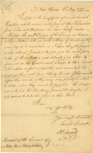 ALS, Autographed Letter signed by General Benedict Arnold